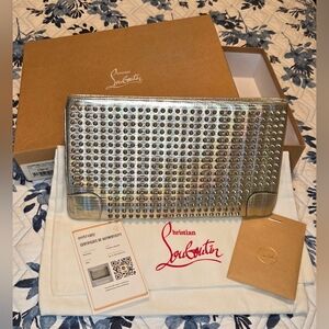 Christian Louboutin Studded Loubiposh Clutch | Box, Dust Bag & COA